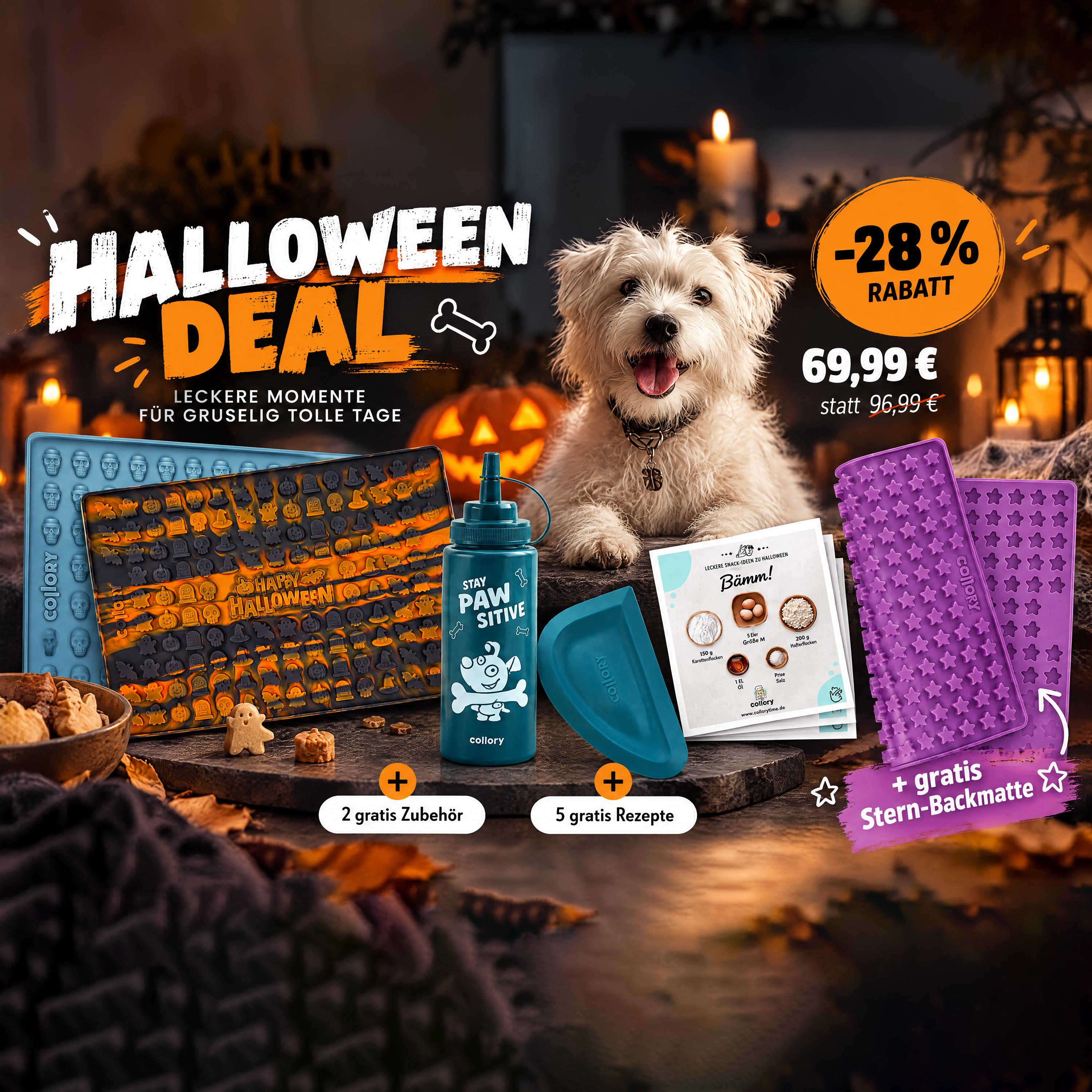 Collory Backmatten Hundekekse Halloween Bundle