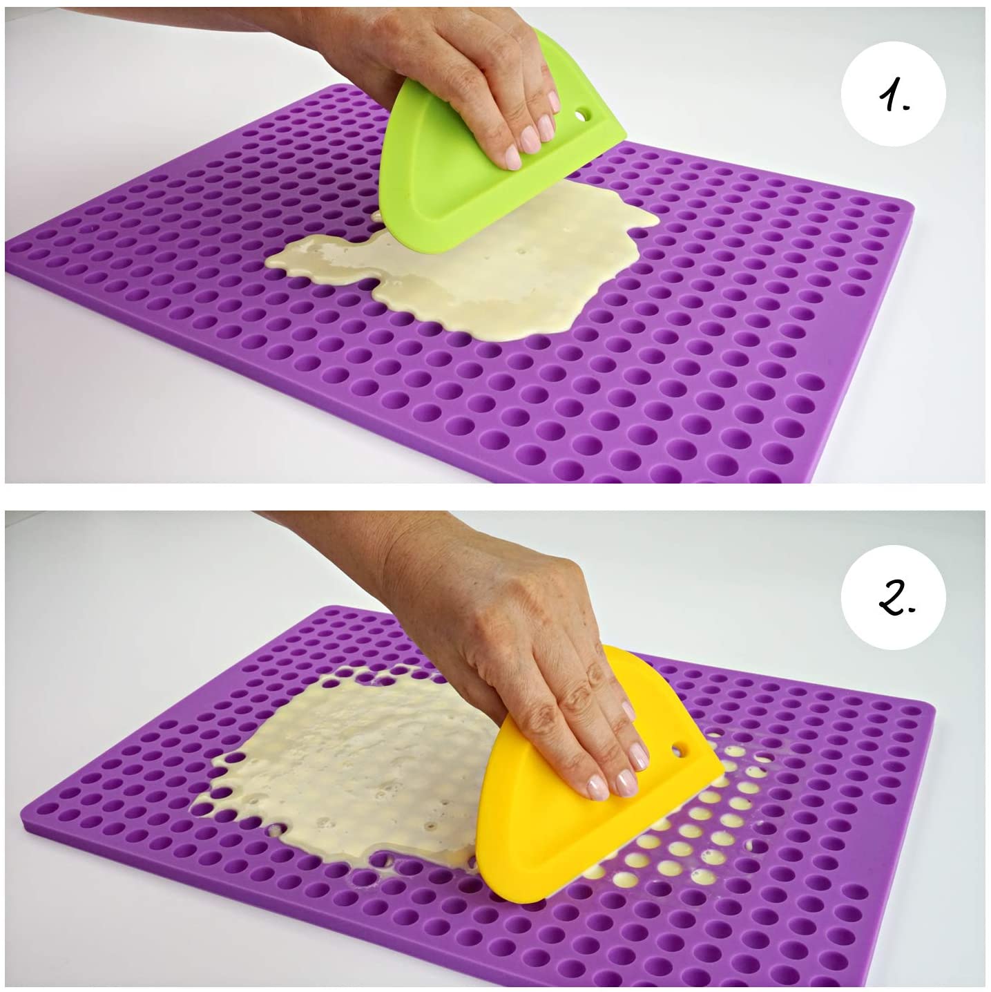 1cm hemisphere baking pan + scraper