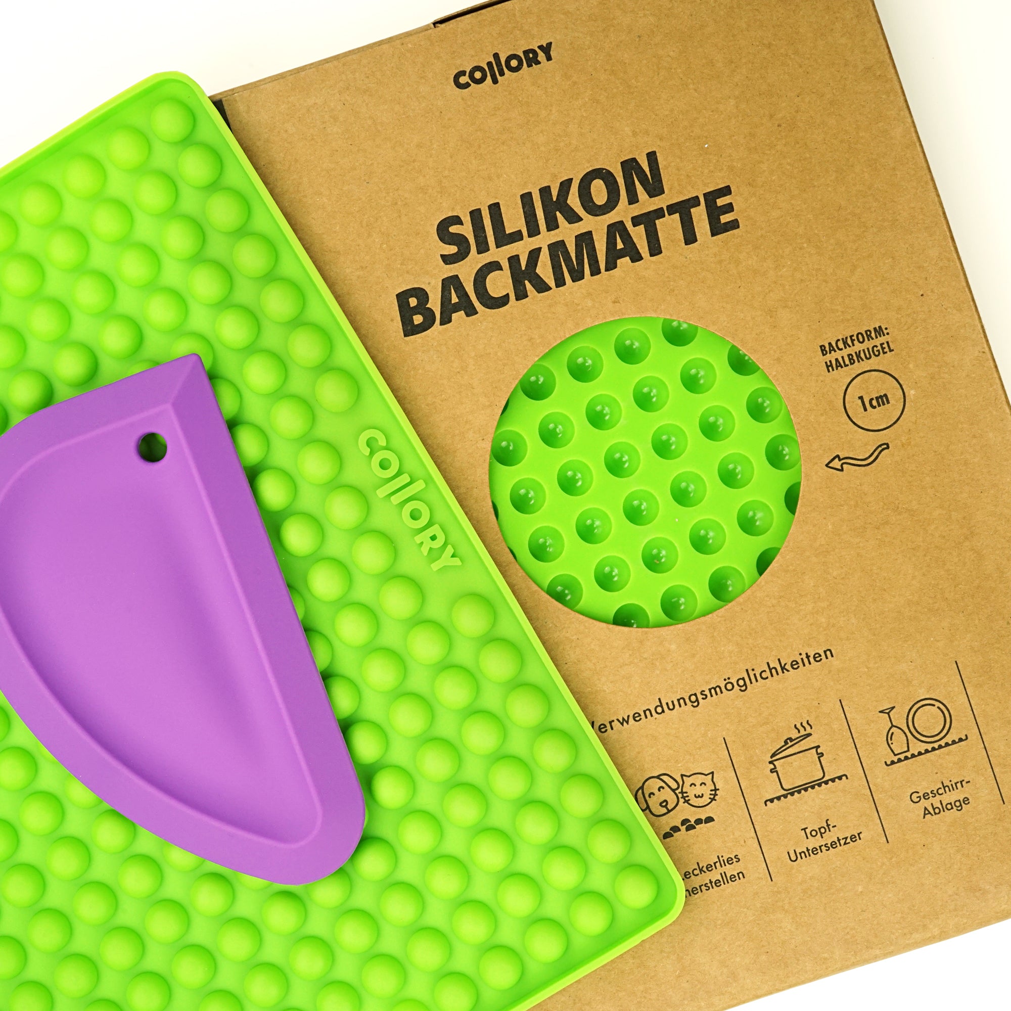 1cm hemisphere baking pan + scraper