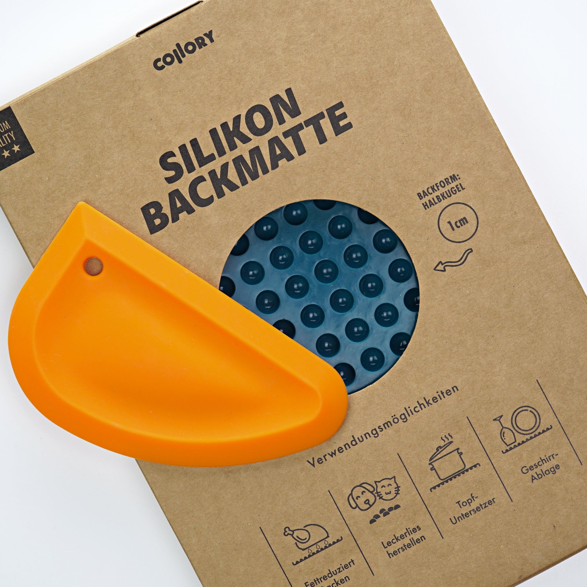 1cm hemisphere baking pan + scraper