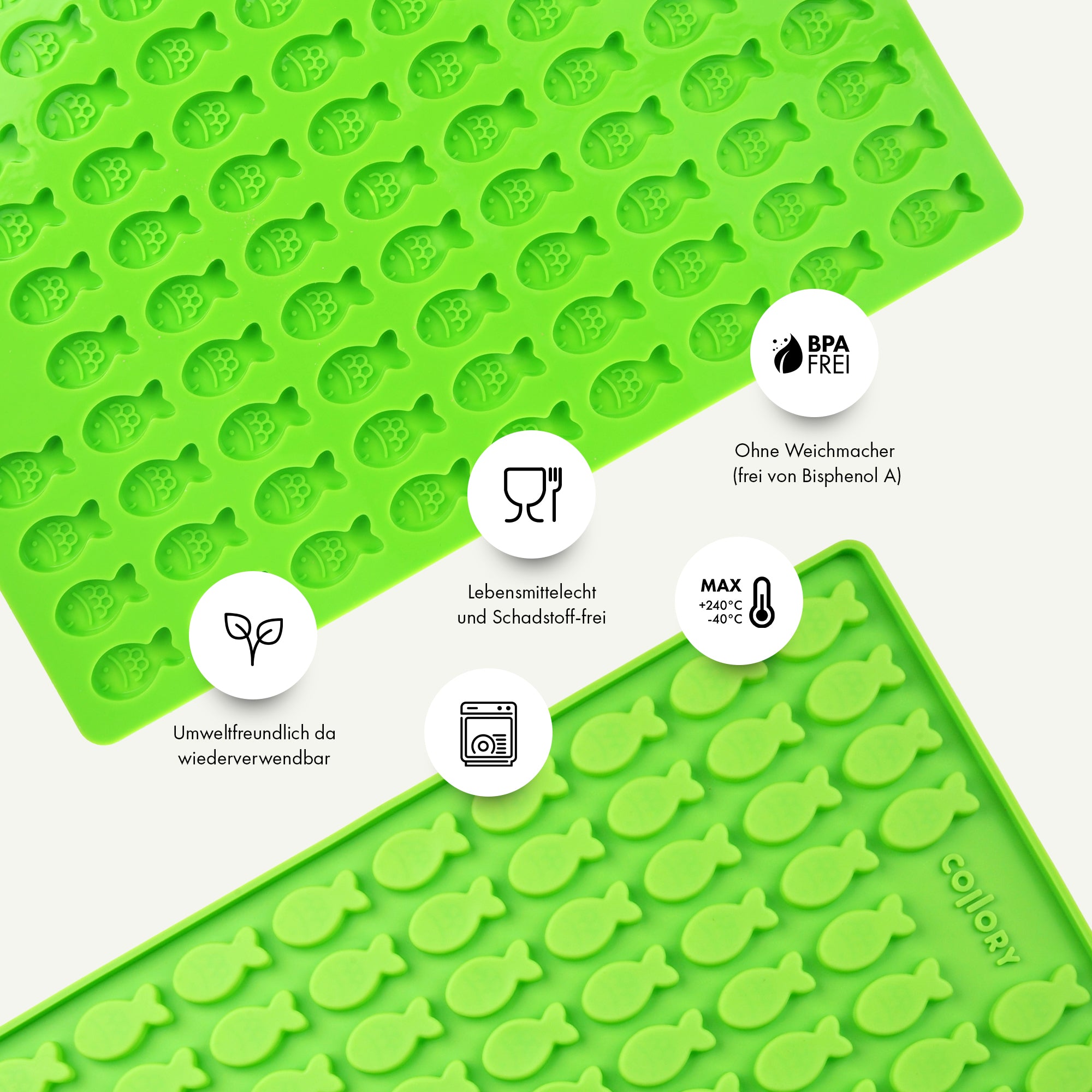 Collory Backmatten für Hundeleckerlis in Fischform