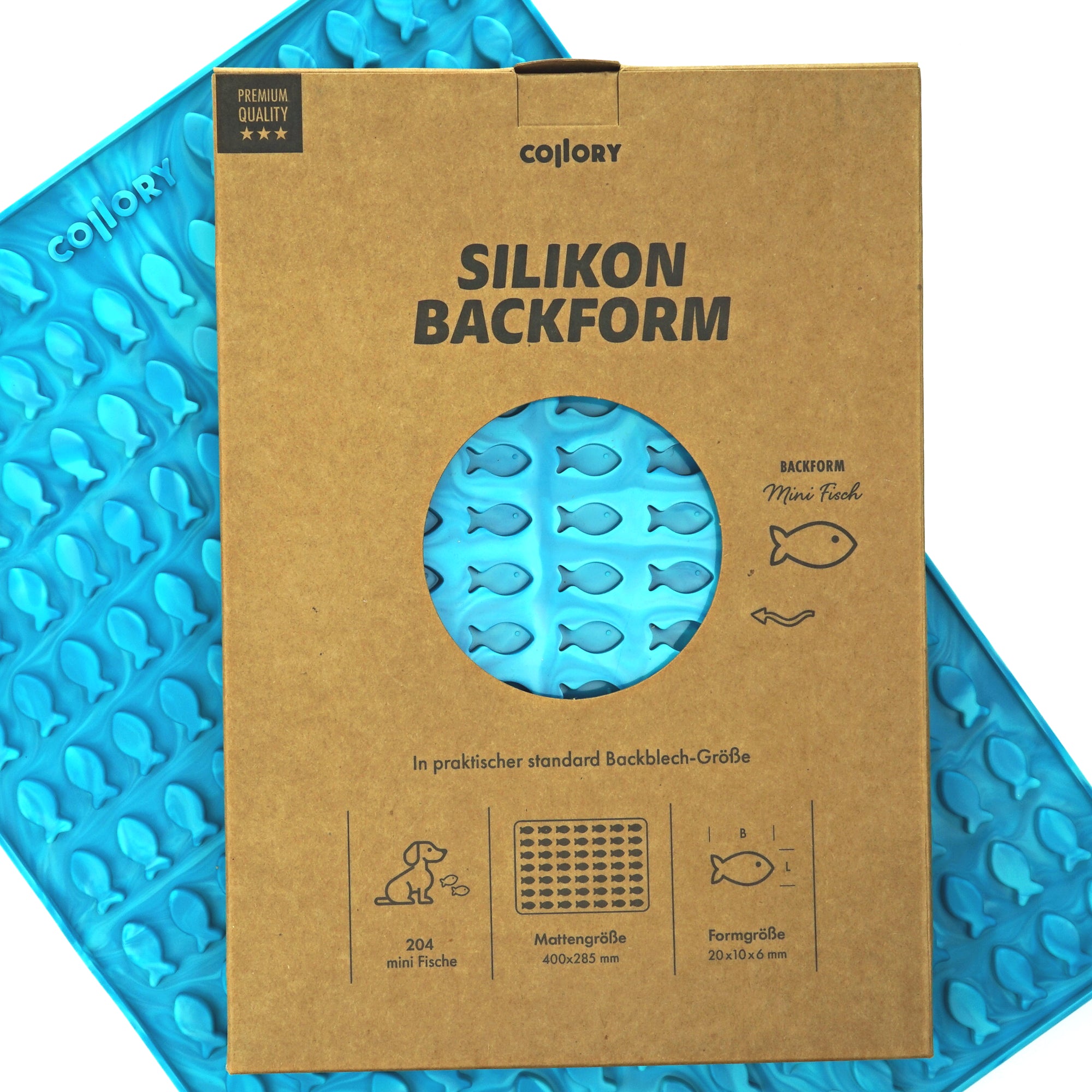 Collory Backmatten für Hundeleckerlis in Fischform