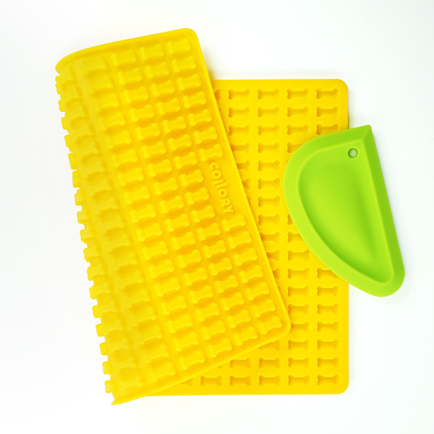 Mini Knochen (2 cm) Backmatte + Schaber (Set)